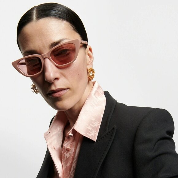 Fendi FE40089I 72U FOLDING BRAND NEW Sunglasses Shiny Pink Mirror Pattern Women - Picture 6 of 13